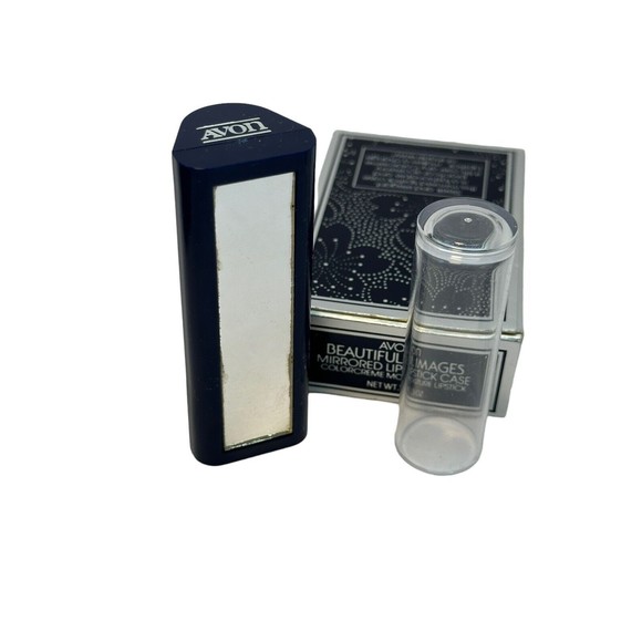 Vintage‎ Avon Beautiful Images Mirrored Lipstick Case Moisture Raspberry Frost - Picture 6 of 14